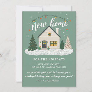 Een nieuw thuis voor de Feestdagen die verhuizen Feestdagenkaart