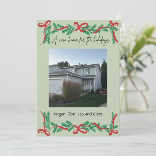 Een Nieuw Thuis Voor De Feestdagen Feestdagenkaart (Staand voorkant)