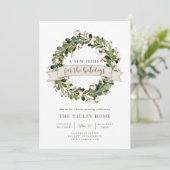 Een Nieuw Thuis Voor De Feestdagen | Housewarming Kaart (Staand voorkant)