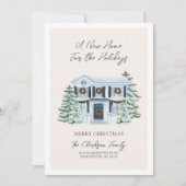 Een Nieuw Thuis Voor de Feestdagen Verhuis Wenskaa Feestdagenkaart (Voorkant)