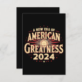 Een nieuw tijdperk van Amerikaanse grootheid 2024 Bedankkaart (Voorkant / Achterkant)