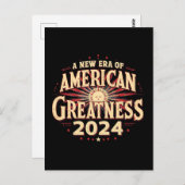 Een nieuw tijdperk van Amerikaanse grootheid 2024  Briefkaart (Voorkant / Achterkant)