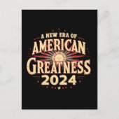 Een nieuw tijdperk van Amerikaanse grootheid 2024  Briefkaart (Voorkant)