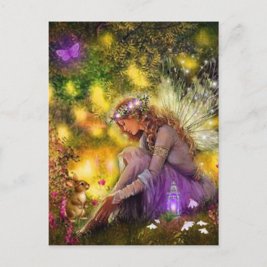 Een nieuw vriendschap Fantasy Fairy Briefkaart (Voorkant)