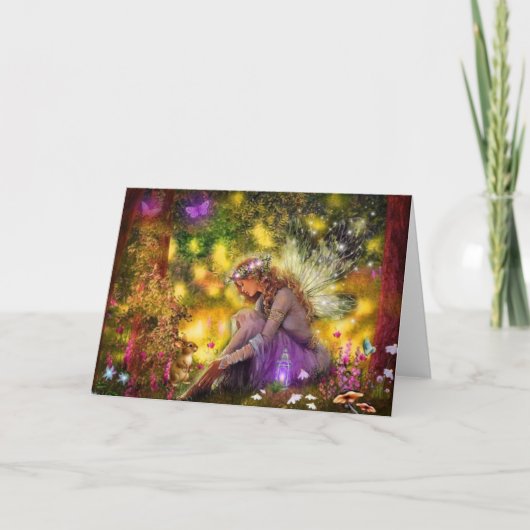 Een nieuw vriendschap Fantasy Fairy Kaart (Voorkant)