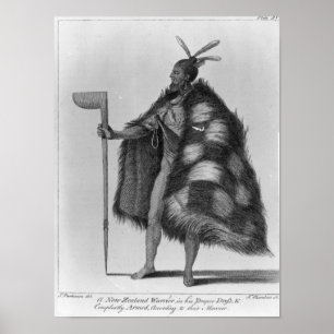 Een Nieuw-Zeelandse krijger Poster