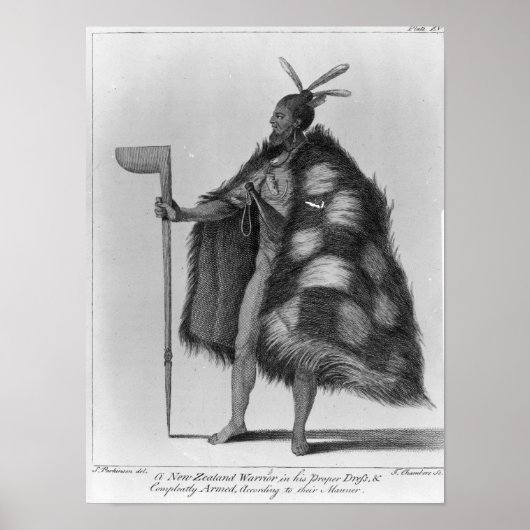 Een Nieuw-Zeelandse krijger Poster (Voorkant)