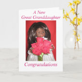 Een nieuwe achterkleindochter kaart (Gele Bloem)