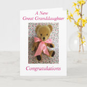 Een nieuwe achterkleindochter kaart (Gele Bloem)