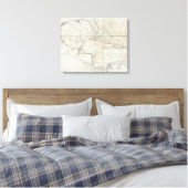 Een nieuwe algemene kaart van de West Indies Canvas Afdruk (Insitu (Slaapkamer))