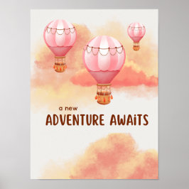 Een Nieuwe Avontuur Wacht Zonsondergang Poster