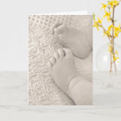 Een nieuwe baby gefeliciteerd kaart (Gele Bloem)