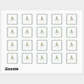 Een Nieuwe Baby Shower Hoofdstuk Vierkante Sticker (Vel)