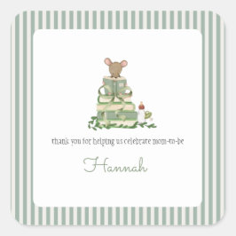 Een Nieuwe Baby Shower Hoofdstuk Vierkante Sticker