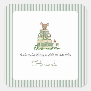 Een Nieuwe Baby Shower Hoofdstuk Vierkante Sticker