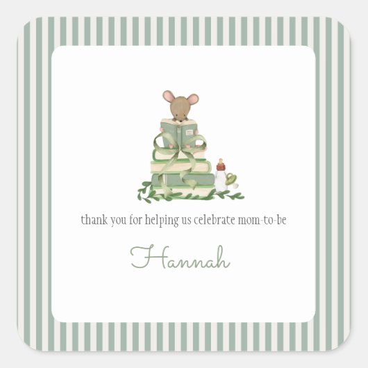 Een Nieuwe Baby Shower Hoofdstuk Vierkante Sticker (Voorkant)