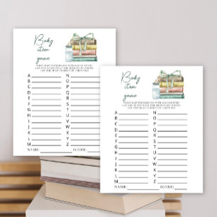 een nieuwe babyboek baby shower spel