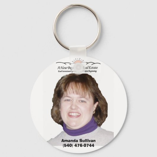 Een nieuwe beginnende Sleutelhanger van onroerend  (Voorkant)