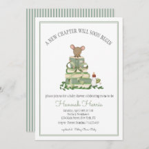 Een nieuwe Chapter Baby shower Invitation