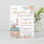 Een nieuwe Chapter Bridal Shower Invitation Sjablo Kaart (Staand voorkant)