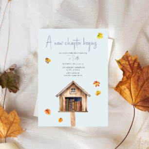 Een nieuwe Chapter Library Herfst Boeken Blauw Bab Kaart
