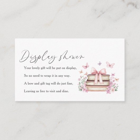 Een nieuwe Chapter Storybook Baby shower Display S Informatiekaartje (Voorkant)