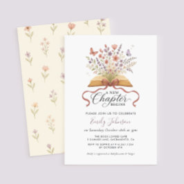 Een nieuwe Chapter Wildflower Baby shower Invitati Kaart