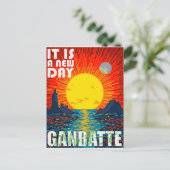 Een nieuwe dag: ga door! briefkaart (Staand voorkant)