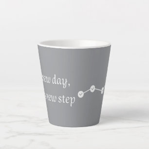 Een Nieuwe Dag Nieuwe Stap Modern Latte Mok
