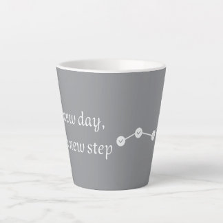 Een Nieuwe Dag Nieuwe Stap Modern Latte Mok