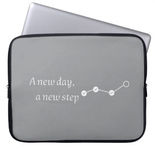 Een Nieuwe Dag Nieuwe Stap Moderne Laptophoes Laptop Sleeve