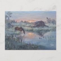 Een Nieuwe Dag -* Paard schilderij