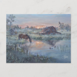 Een Nieuwe Dag -* Paard schilderij Briefkaart