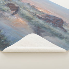 Een Nieuwe Dag -* Paard schilderij Sherpa Deken