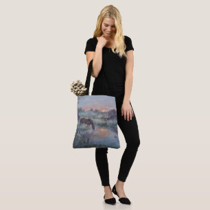 Een Nieuwe Dag - Paard Schilderij Tote Bag
