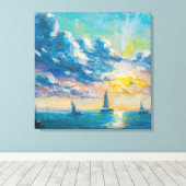 Een nieuwe dag uitrusten en een nieuwe dag vormen canvas afdruk (Insitu (Houten vloer))