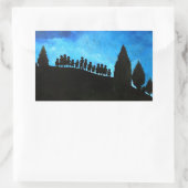 Een nieuwe dagroos 2008 rechthoekige sticker (Tas)