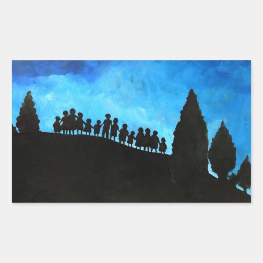 Een nieuwe dagroos 2008 rechthoekige sticker (Voorkant)