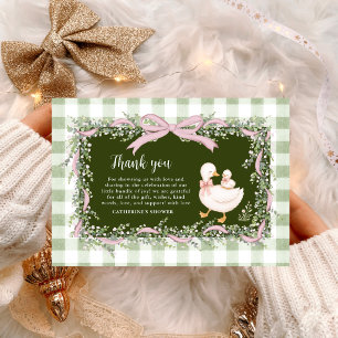 Een Nieuwe Domme Gans Salie Groene Baby Shower Bed Bedankkaart