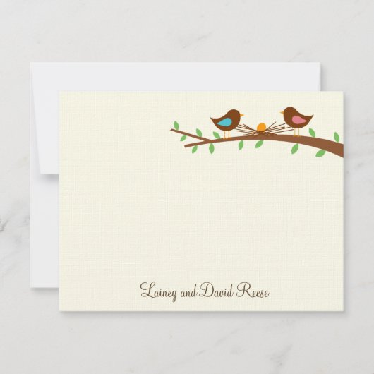 Een nieuwe Egg Flat Hartelijk dank Bedankkaart (Voorkant)