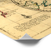 Een nieuwe en correcte kaart van de hele wereld poster (Hoek)