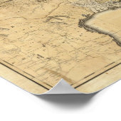 Een nieuwe en correcte kaart van de Verenigde Stat Poster (Hoek)