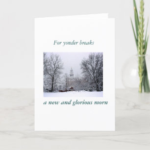 Een nieuwe en Glorierijke Morn Feestdagen Kaart