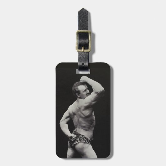Een nieuwe functie van StrongMen Eugen Sandow Body Bagagelabel (Voorkant verticaal)