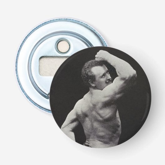 Een nieuwe functie van StrongMen Eugen Sandow Body Button Flesopener (Voorkant)