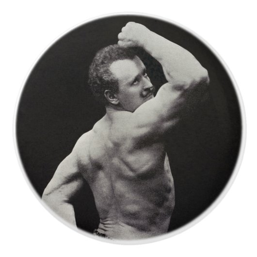 Een nieuwe functie van StrongMen Eugen Sandow Body Keramische Knop (Voorkant)