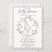 Een nieuwe Gekke Goose Baby shower Party Uitnodigi Kaart (Voorkant)