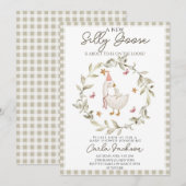 Een nieuwe Gekke Goose Baby shower Party Uitnodigi Kaart (Voorkant / Achterkant)