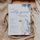 Een nieuwe Gekke Goose Boy Baby shower Kaart