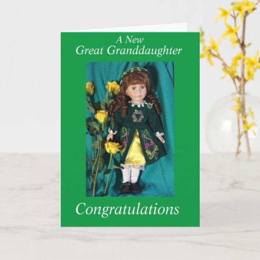 Een nieuwe grote kleindochter kaart (Gele Bloem)
